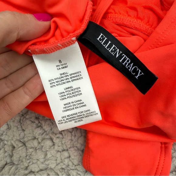 NWT ELLEN TRACY One Piece Swimsuit, High Neck Swimsuit with Keyhole Cutout - Picture 5 of 5